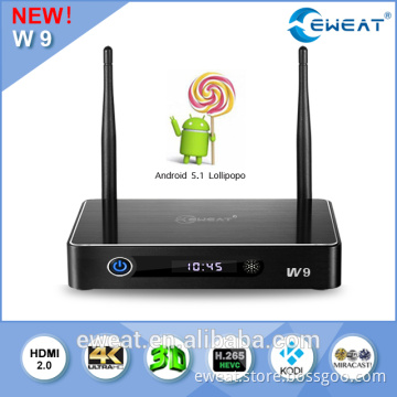 W9 4K Android 5.1OS tv box, Amlogic S905,Quad-Core smart tv box